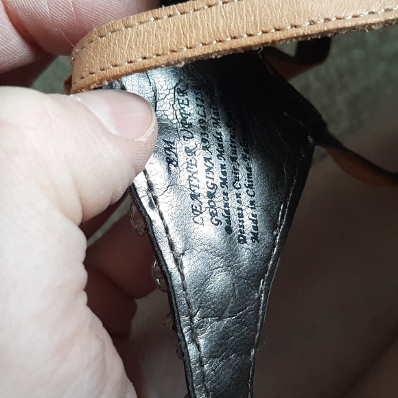 SAM EDELMAN Gorgeous Strappy, Tan Leather Sandals w Rhinestone & Stud Details - Picture 14 of 15